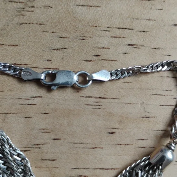 Multi Strand Sterling Silver Bracelet - Picture 3 of 10